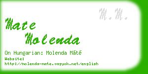 mate molenda business card
